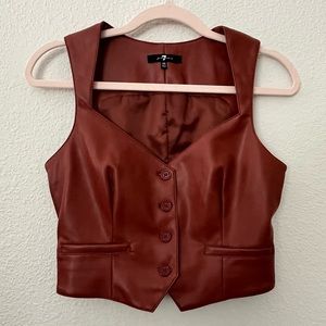 Faux leather vest size small